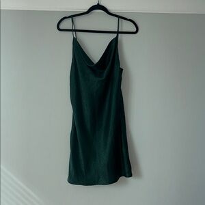 Emerald Green Cowl Neck Slip Dress